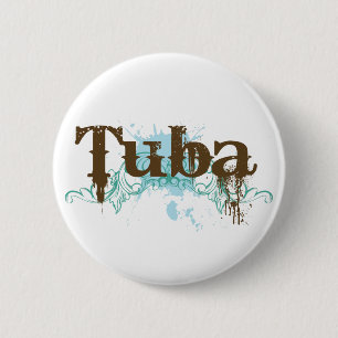 Cool Tuba Grunge Music Button