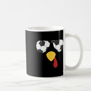 Cool Turkey Face With Soccer Sungles Thanksgiving Coffee Mug
