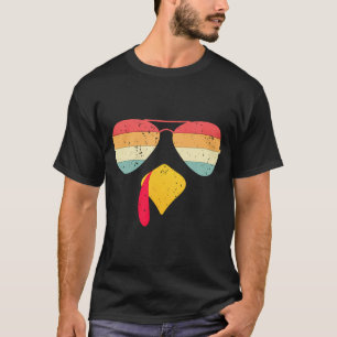 Cool Turkey Face With Sunglasses Funny T-Shirt