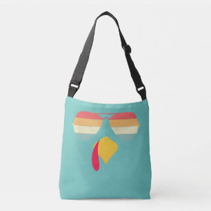 Cool Turkey Face With Sunglasses Funny Thanksgivin Crossbody Bag