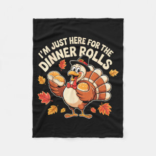 Cool Turkey Lgrim Holding Roll I'm Just Here For T Fleece Blanket