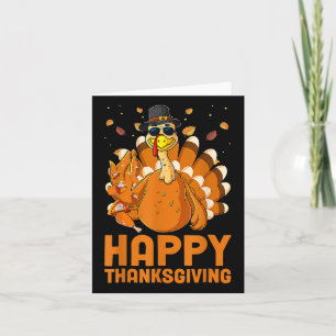 Cool Turkey Salting Fall Vibes Autumn Funny Thanks Card