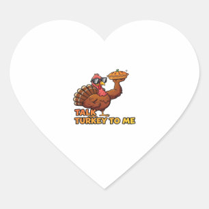 Cool Turkey Thanksgiving Funny Classic T-Shirt.png Heart Sticker