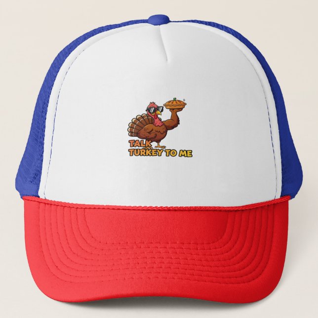Cool Turkey Thanksgiving Funny Classic T-Shirt.png Trucker Hat (Front)