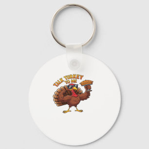 Cool Turkey Thanksgiving Funny Oversized T-Shirt.p Key Ring