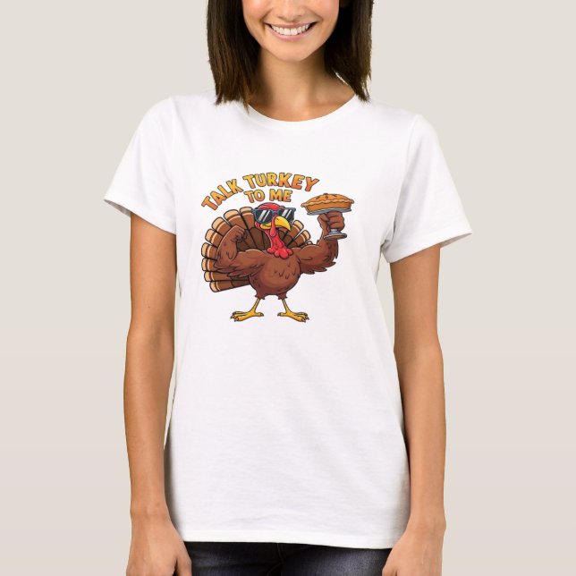 Cool Turkey Thanksgiving Funny Oversized T-Shirt.p T-Shirt (Front)