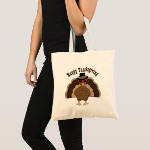 Cool Turkey with sunglasses Happy Thanksgiving Tote Bag