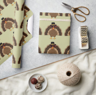 Cool Turkey with sunglasses Happy Thanksgiving Wrapping Paper