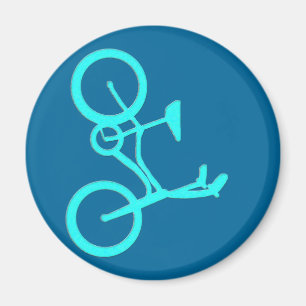 Cool Turquoise Bicycle Products Magnet