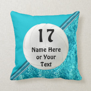 Cool Turquoise Personalised Volleyball Pillows