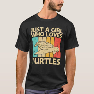 Cool Turtle Design For Girls Women Sea Turtle Aqua T-Shirt