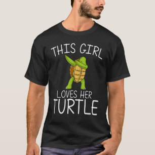 Cool Turtle For Girls Kid Dabbing Sea Tortoise She T-Shirt