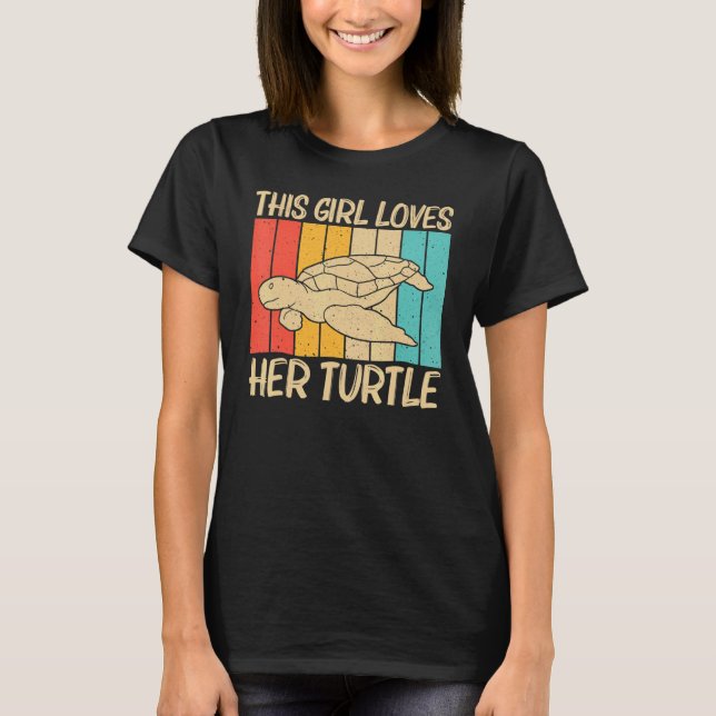 Cool Turtle For Girls Women Sea Turtle Aquatic Ani T-Shirt (Front)