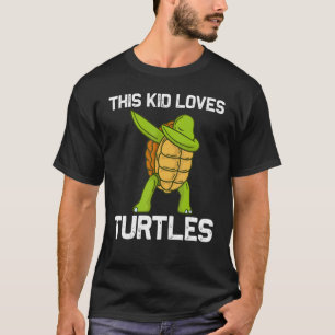 Cool Turtle For Kids Boys Dabbing Sea Tortoise She T-Shirt