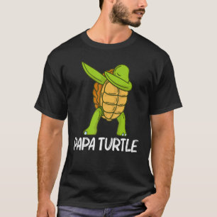 Cool Turtle For Men Dad Dabbing Sea Tortoise Shell T-Shirt