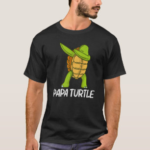 Cool Turtle For Men Dad Dabbing Sea Tortoise Shell T-Shirt