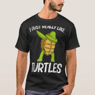 Cool Turtle For Men Women Dabbing Sea Tortoise She T-Shirt