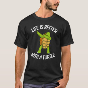 Cool Turtle For Men Women Dabbing Sea Tortoise She T-Shirt