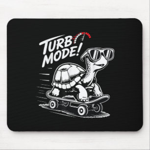 Cool Turtle On Skateboard Funny Turbo Vintage Gift Mouse Mat