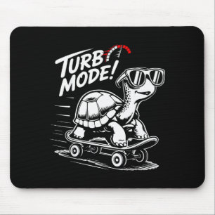 Cool Turtle On Skateboard Funny Turbo Vintage Gift Mouse Mat
