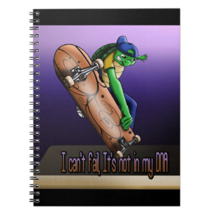 Cool Turtle Skateboarder Notebook