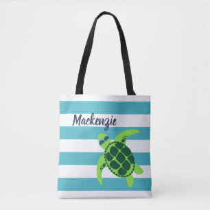 Cool Turtle with Glasses Tote Bag