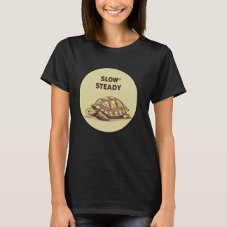 Cool Turtle with slow and steady Statement T-Shirt