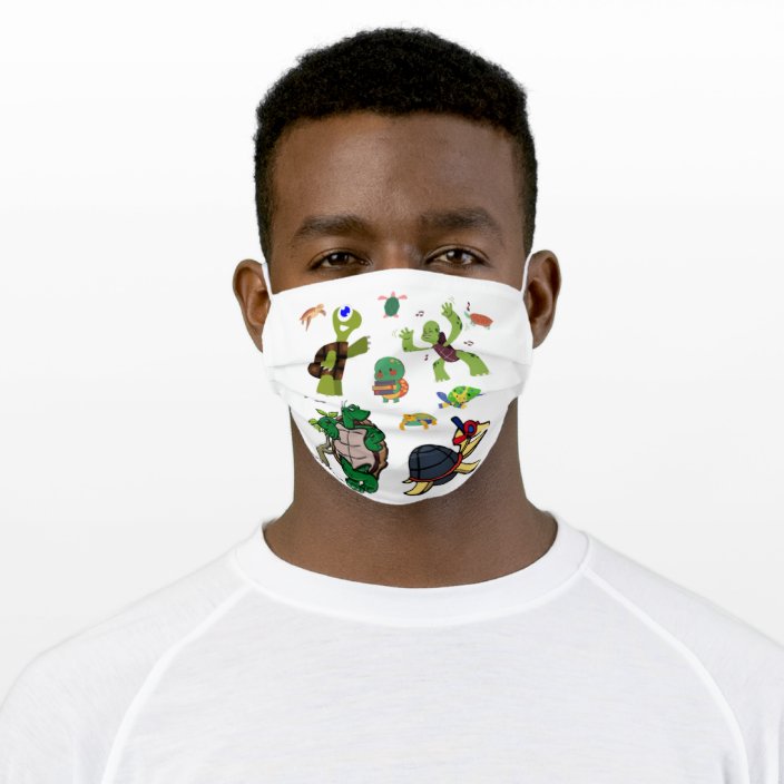 Cool Turtles Cloth Face Mask Zazzle.co.uk