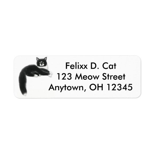 Cool Tuxedo Cat Avery Label Return Address Label