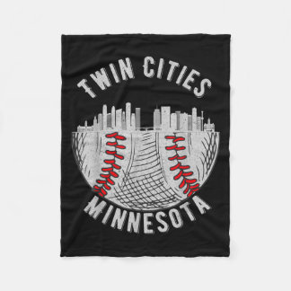 Cool Twin Cities Minnesota Mn Baseball Skyline St Fleece Blanket