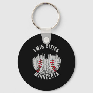Cool Twin Cities Minnesota Mn Baseball Skyline St Key Ring