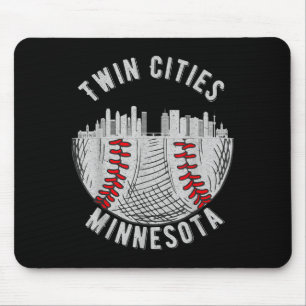 Cool Twin Cities Minnesota Mn Baseball Skyline St  Mouse Mat