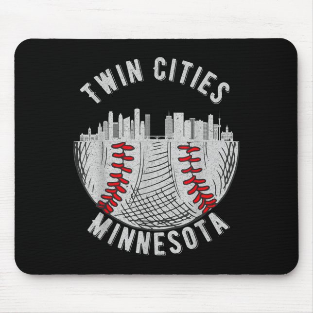 Cool Twin Cities Minnesota Mn Baseball Skyline St  Mouse Mat (Front)