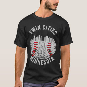 Cool Twin Cities Minnesota Mn Baseball Skyline St T-Shirt