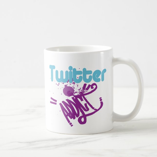 Cool Twitter Addict Custom Graffiti Art Remix Mug (Right)