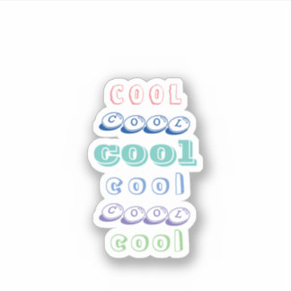 Cool typography for trendy chic sticker