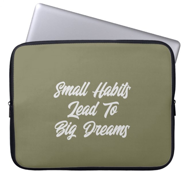 Cool Typography Inspirational Text Quote Men’s Laptop Sleeve (Front)