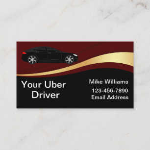 Cool Uber Driver Unique Automotive Business Card