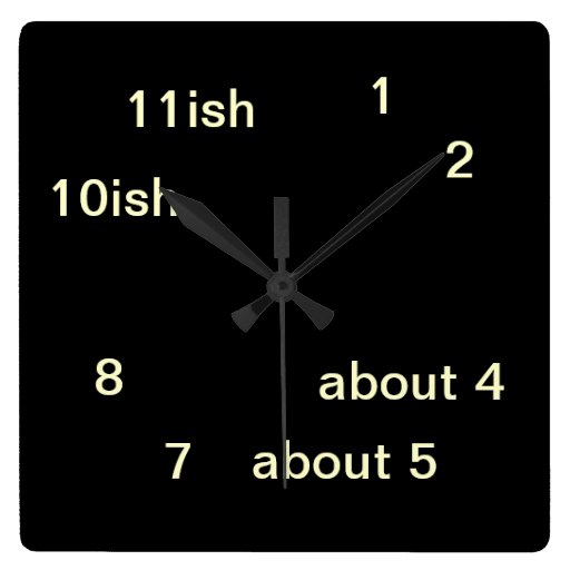 Image of Cool Uber Geek Hipster Black One-ish Clock 3