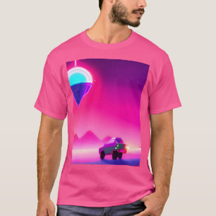Cool Ufo Art Colourful Vibrant Alien Art T-Shirt