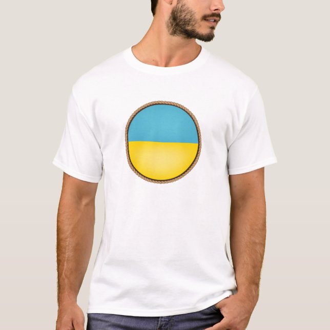 Cool Ukraine Flag Seal T-Shirt (Front)