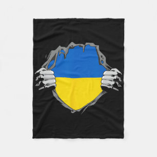 Cool Ukrainian Flag Shirt Ukrainian Hero Fleece Blanket