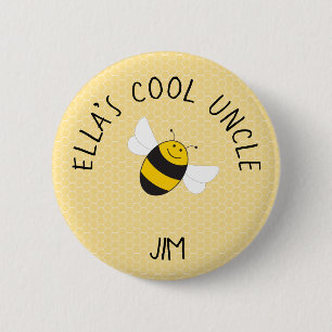Cool uncle button for bumblebee baby shower