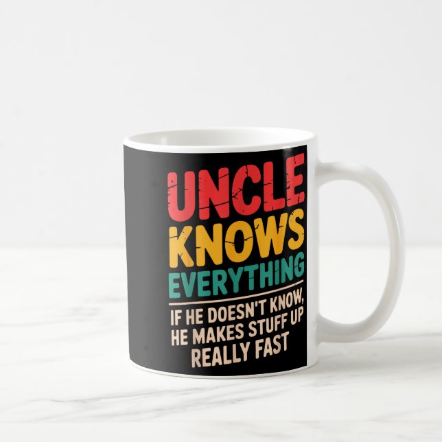 Cool Uncle Design For Uncle Men From Nephew Niece  Coffee Mug (Right)