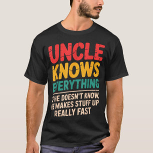 Cool Uncle Design For Uncle Men From Nephew Niece  T-Shirt