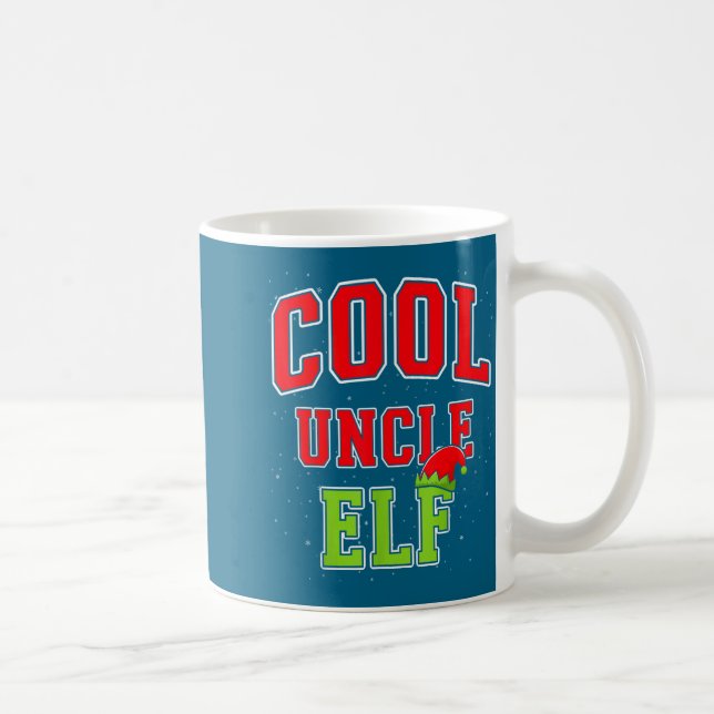 Cool Uncle Elf Christmas Family Matching Group Xma Coffee Mug (Right)