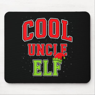Cool Uncle Elf Christmas Family Matching Group Xma Mouse Mat