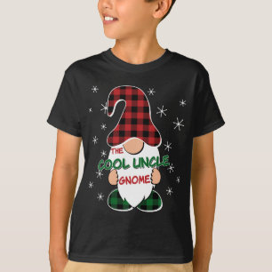 Cool Uncle Gnome Buffalo Plaid Matching Christmas  T-Shirt