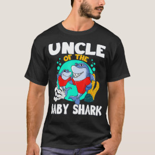 Cool Uncle Of The Baby Shark  Funny Matching Famil T-Shirt