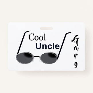 Cool Uncle Personalised ID Badge